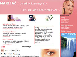 Strona internetowa - tworzenie stron - makijaz